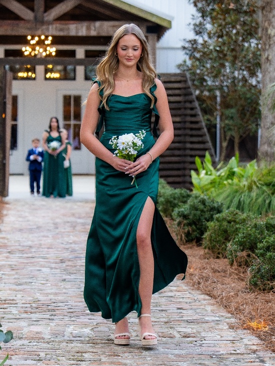 Azazie Dresses & Skirts - Emerald Green Size 6 Azazie Bridesmaid Dress